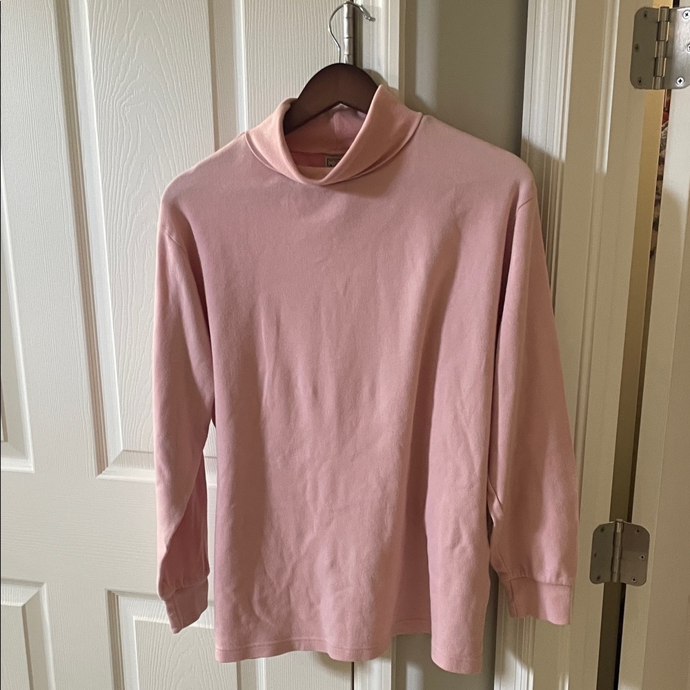 Woolrich Soft Pink Mock Neck Long Sleeve Top